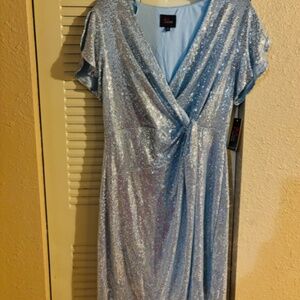 John Meyer JM Studio Dress Sequin Sparkly Party Cocktail Wedding Guest Size 14